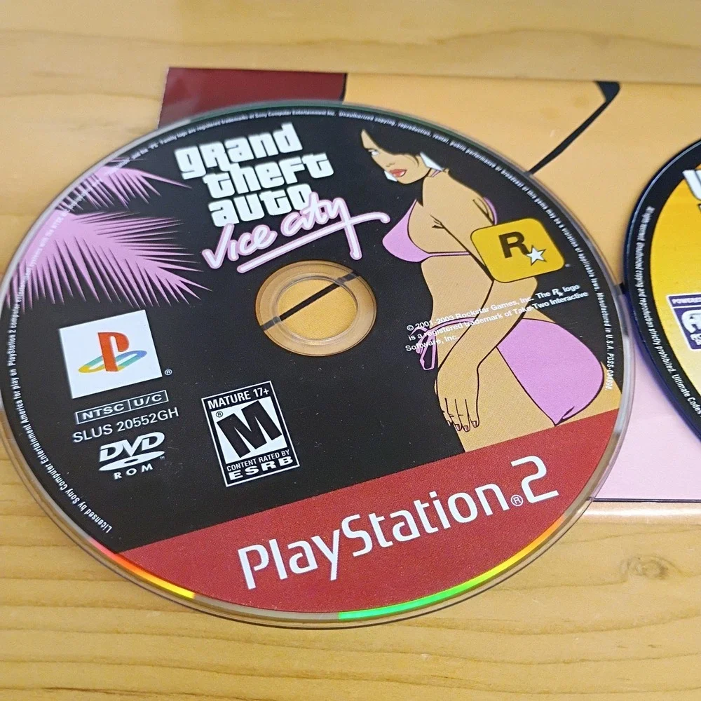 Grand Theft Auto Vice City Greatest Hits PS2 Plus Ultimate Codes Disc Poster